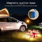 Camping Lights Rechargeable, Detachable Camping Lantern with Stand, Telescopic Waterproof Camp Lamp, Magnetic Work Hanging Light, LED Tent Flashlights for Emergency (Black- Upgraded)