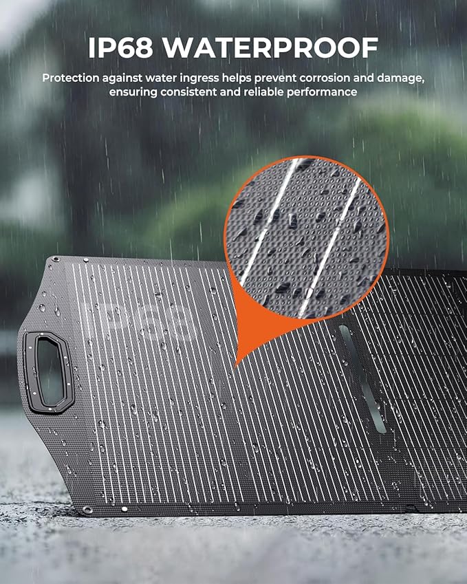 BigBlue 150W Portable Solar Panels with Kickstands, IP68 Waterproof Solar Charger with MC-4/XT60 for Power Station, 25% Conversion Efficiency, Camping Essentials, Foldable Solar Panel for RV Life