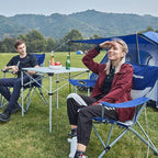 KingCamp Oversized XL Camping Chair, Heavy Duty 500lbs Folding Couch for Adults, Padded Large Comfortable Sofa Seat with Cooler Bag Cup Holder for Outdoor Sports Fishing Patio Lawn