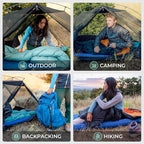 ATEPA Down Sleeping Bag for Adults, 650FP Recycled 30°F 35°F 40°F 45°F 3 Season Wearable Ultralight Packable Compact Sleeping Bags with Compression Sack for Backpacking Camping Hiking