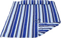 SUNCREAT Portable Hammock Pad with Soft Pillow, Two-Layer Soft Polyester Pad, Blue Stripes