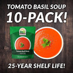 Valley Food Storage Tomato Basil Soup | 10-Bag Bucket, 50 Servings | Premium Emergency Food Supply with 25 Year Shelf Life | Survival Meal Kits, Prepper Food, Camping & Off-Grid Living Supplies | Packaged in USA