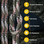 850Ib Reflective Paracord Rope, 50/100/200/500/1000ft 4MM 11 Strand Parachute Cords, Survival Paracord Rope String Tie Down for Crafting, Tent, Camping, Hiking, Fishing, Camo Green 500FT