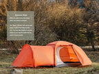 Triphyr Backpacking Tent with F-Nexus Extension 2-Person Combo, Attachable Extension Shelter, Lightweight 2 Person Tent for Backpacking Camping Hiking & Biking
