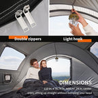 EchoSmile Instant Pop Up Camping Tent, 2/4/6 Person, Easy Setup Tent, Water Resistant Dome, Portable with Carry Bag