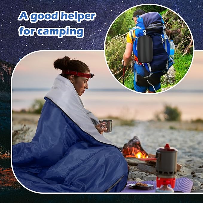 Macarrie 12 Pack Camping Sleeping Bags for Adults Homeless Bulk Cold Weather Kids Sleeping Bag Lightweight Waterproof Compression Sack for Backpacking Traveling Hiking Outdoor Shelter