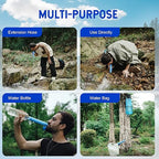 Greeshow Portable Water Filter Straw, Personal Water Filtration System, Replaceable Filter Cartridge, Outdoor Water Purifier Emergency Survival Gear for Hiking Camping Backpacking, GS-28H1, 1 Pack