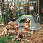 Tents for Camping 4 Person Tent Waterproof Windproof Double Layer Camping Tent, Easy Setup Dome Tent with Large Mesh Windows & Wider Door for Outdoor Camping & Hiking