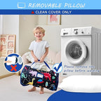 Toddler Nap Mat with Pillow and Blanket, Extra Large Rolled Napping Mats,Slumber Bags for Boys Girls,Kids Sleeping Bag for Daycare, Preschool Travel Camping
