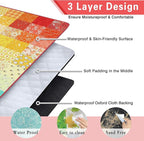 Extra Large Picnic Blankets Waterproof Foldable (60"x 80") Boho Beach Blanket Waterproof Sandproof,3-Layer Thicking Mat Outdoor Packable Camping Blanket