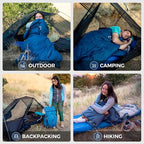 ATEPA Down Sleeping Bag for Adults, 650FP Recycled 30°F 35°F 40°F 45°F 3 Season Wearable Ultralight Packable Compact Sleeping Bags with Compression Sack for Backpacking Camping Hiking