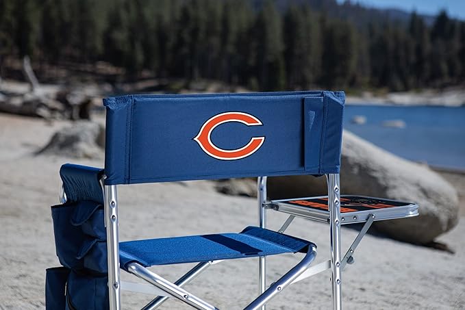 Picnic TIME NFL Unisex-Adult NFL Sports Chair with Side Table, Beach Chair, Camp Chair for Adults