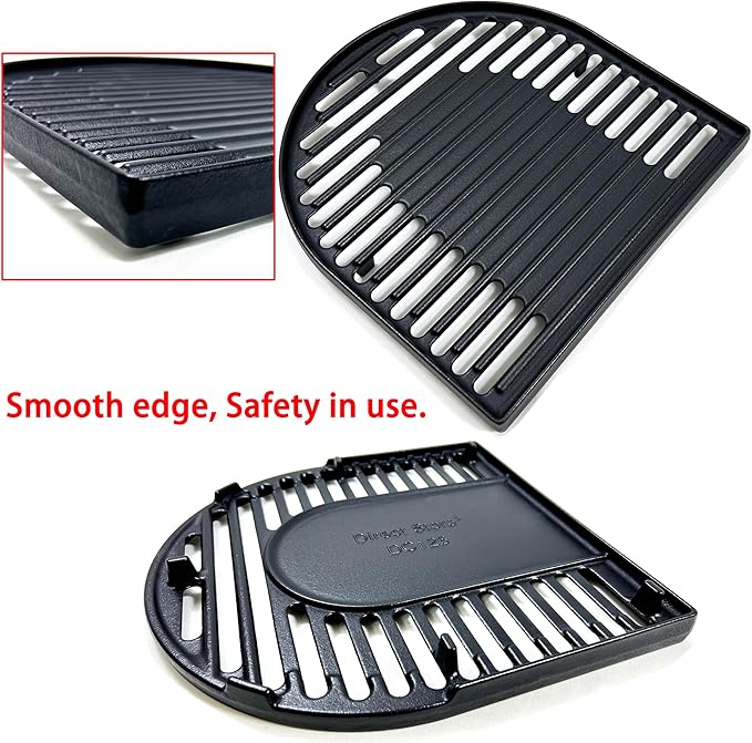 Direct Store DC126 Cast Iron Grill Cooking Grates for Coleman Roadtrip Swaptop Grills LX LXE LXX, Non-Stick Grids Grates, 2 Pack