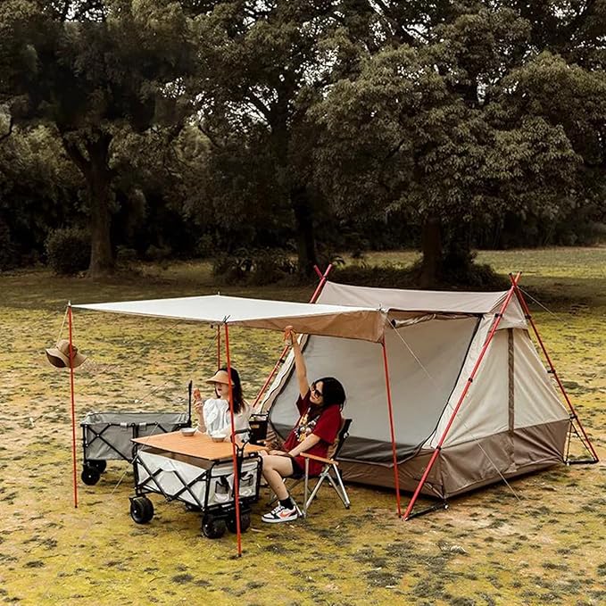 Camping Tent Outdoor Rainproof Sunscreen Tent Easy Set Up Small Lightweight Tents 4 Seasons Tent for Family Picnic Hiking Travel