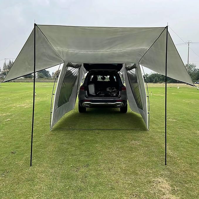 Tailgate Shade Awning Tent, Family Camping Tent Car Tents for Campers Car Camping SUV Rear Tent for SUV Tent Hatchback Minivan Sedan Camping Car Awning Sun Shelter Outdoor Supplies