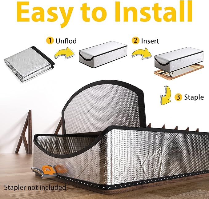 Attic Door Insulation Cover 25"x54"x11", Energy Saving Tent Attic Stairs Cover Ladder Pull Down Insulator, Stairway Insulation with Zipper (2 pcs Attic Cover)