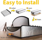 Attic Door Insulation Cover 25"x54"x11", Energy Saving Tent Attic Stairs Cover Ladder Pull Down Insulator, Stairway Insulation with Zipper (2 pcs Attic Cover)
