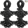 100 Pcs 6 Inch Ball Bungee Cords Tarp Tie Downs Bungee Cords with Balls Heavy Duty Outdoor Tarp Straps for Canopy Shelter Camping Cargo Tent Poles UV Resistant