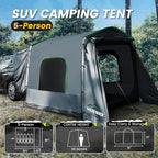 SUV Tent, Rectangle Car Tent for Family, Waterproof & Windproof for Car Camping, Large Camping Tents with Storage Bag, SUV, Van, Jeep