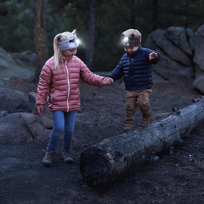 Big Discoveries WildLight Headband Headlamp - Fleece Headband with Bright LED Head Lamp for Kids | Fun Toy Headlight for Boys, Girls, or Adults | Headlamps for Camping, Hiking, Party, or Reading