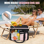 INSMEER Soft Cooler Bag with Hard Shell & 4 Cup Holders, 55 Cans 40L Collapsible Soft Sided Cooler, 100% Leakproof Insulated Cooler Bag Portable for Beach Travel Camping Picnic