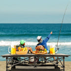 Black Foldable Camping Table, Portable Aluminum Folding Table That Fold Up Lightweight, Outdoor Beach Grill Table for BBQ, Backyard, Party, Patio, Picnic