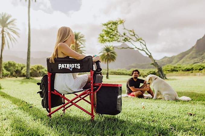 Picnic TIME NFL Unisex-Adult NFL Fusion Camping Chair with Side Table and Soft Cooler, Beach Chair for Adults, Lawn Chair