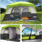 UNP 2/4/6/8 Person Tent, Portable Cabin Tent, Camping Tent 4-Person Easy Set Up, Waterproof with Top Rainfly for Outdoor Camping/Hiking