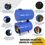 Double Barrel Stove Kit – Perfect For 30 to 55 Gal Drum Wood Stove Kit - Heavy Duty Steel Barrel Camp Stove Kit w/Stove Door - DIY Oil Barrel Stove Kit Heat for Winters in Workshop, Cabin, Garage