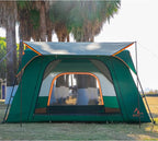 KTT Extra Large Tent 10-12-14 Person(Style-B),Family Cabin Tents,2 Rooms,3 Doors and 3 Windows with Mesh,Straight Wall,Waterproof,Double Layer,Big Tent for Outdoor,Picnic,Camping,Family Gathering