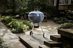 Weber Master-Touch Charcoal Grill, 22-Inch, Slate Blue – Premium Outdoor BBQ Grill with Tuck-Away Lid Holder & One‑Touch™ Cleaning System, Porcelain‑Enameled Kettle