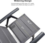 PURPLE LEAF Patio Folding Chairs 4 Pack Outdoor Aluminum Metal Dining Chairs with Padded Seats and Adjustable Backrest Heavy Duty Camping Chairs for Outside, Grey