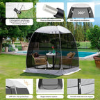 Alvantor Pop Up Screen House Gazebo with Mosquito Netting, Instant UV Resistant Sun Shelter for Patio & Backyard, Portable Canopy Tent for 2-10 Person