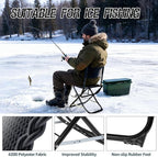 X Strike Portable Fishing Chairs Outdoor Folding Stool for Adults Portable Camping Chair for Ice Fishing,Hunting,Lawn,Patio,Garden,300LBS.