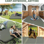 Self Inflating Sleeping Pad with Electric Pump, 4" Ultra-Thick Memory Foam Camping Pad, 40s Fast Inflating Camping Mattress Pad, 4-Season Insulated Camp Sleeping Mat for Outdoor/Travel/Tent (Twin)