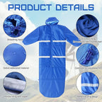 Macarrie Wearable Sleeping Bag with Dual Hoodie,Longsleeves,Pockets and Adjustable Drawstring，Ideal for Camping, Cold Weather Hiking, Blanket,Shelter