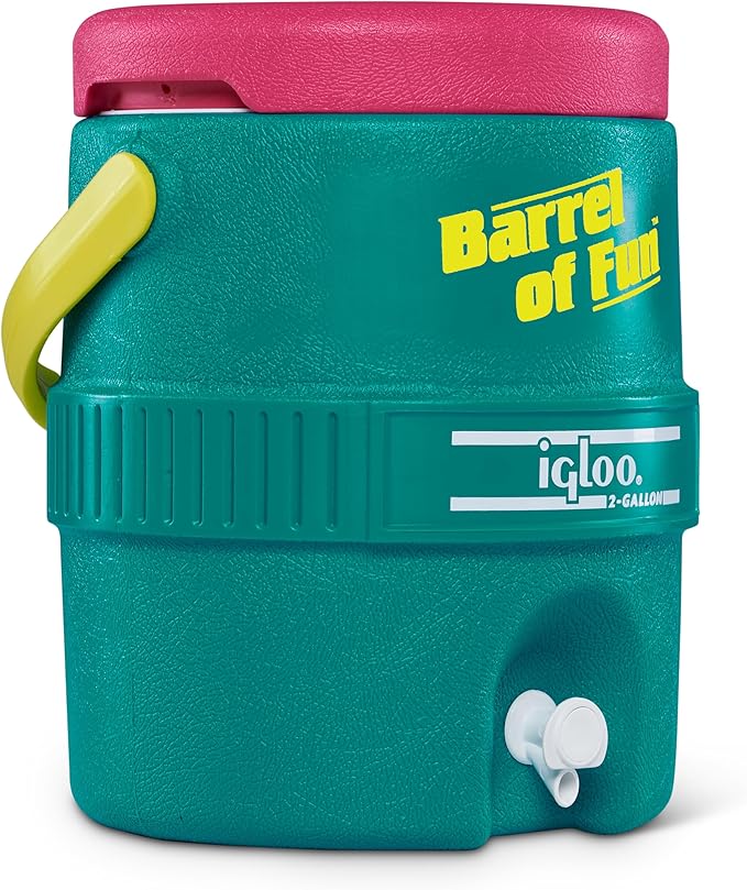 Igloo 2-Gallon Retro Party Water Jug Cooler, Jade