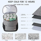 Insulated Cooler Backpack Outdoor - Leak Proof Backpack Cooler 30 Cans, Waterproof Lightweight Cooler Bag for 12h Hot/Cold Retention - Soft Cooler for Travel, Camping, Beach, Lunch