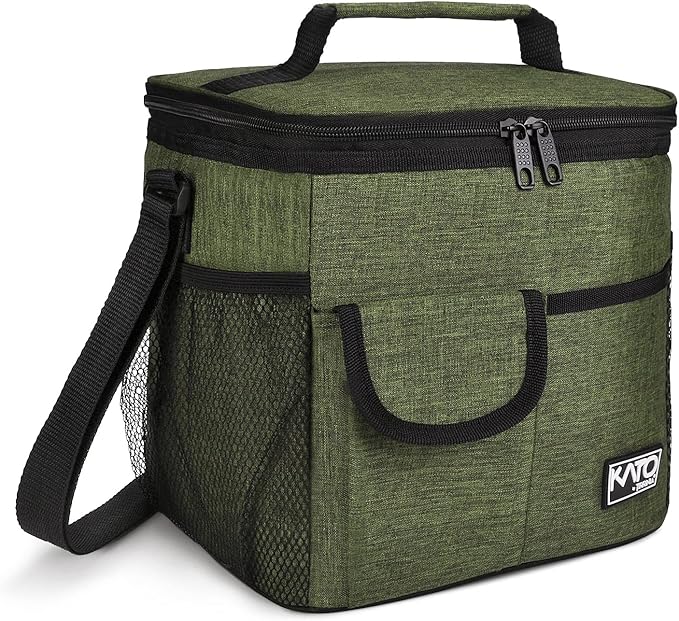 Tirrinia Insulated Large Lunch Bag for Women Men, Leakproof Lunch Box Containers for Adults, Work, School, Soft Lunchbox for Kids, Boys, Adult Cooler Bag for Picnic, Hiking,Beach