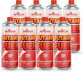 Butane Fuel Canister, 8oz (227g) Butane Refill with TSR Safety Valve, for Camping Stoves, Kitchen Torch, BBQ, 8 PCS