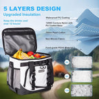 Soft Travel Coolers Bags Insulated Cooling 16hour for Camping Hiking Beach Travel Soft Sided Insulated Cooler Bag 20/48Cans for Women Men