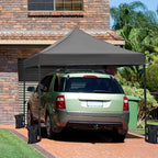 Yaheetech Canopy Tent, Commercial Instant Heavy Duty Canopy, 500D Waterproof Adjustable Tent with Wheeled Carry Bag, 4 Sandbags and 4 Stakes (10x10, Dark Gray)