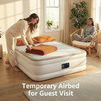 YENING Foam Full Size Air Mattress with Built in Pump Raised Double Blow up Bed Inflatable Camping Airbed 18 Inch Tall
