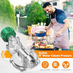 GasSaf 2 Stage Propane Regulator, QCC 1 and 3/8" Female NPT Connection for RV, Generator, Camp Stove, Gas Grill, Heater - No Propane Hose