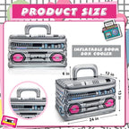 Cunhill 1 Piece Inflatable Boom Box Beverage Cooler Summer 80s 90s Theme Party Decorations Inflatable Cooler Radio Blow up Boom Box Birthday Drink Favors for Retro Nightclub Party Hip Hop Supplies