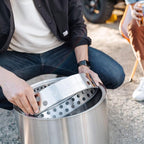 Solo Stove Ranger Essential Bundle | Ideal for 2–4 People | Smokeless Wood Burning Fire Pit with Stand, Lid & Ash Pan | Portable Outdoor Camping Stove, Stainless Steel, 15.25" H x 15" D