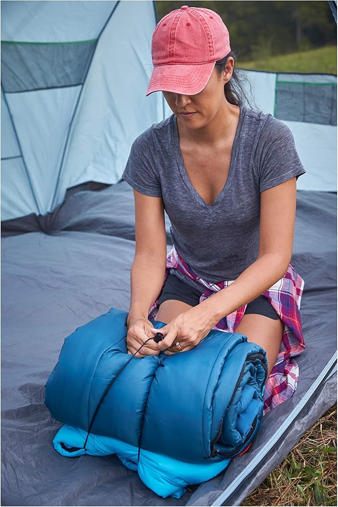 Coleman Kompact Sleeping Bag, Indoor/Outdoor Lightweight Sleeping Bag for Adults, 20°F/30°F/40°F Options for Camping, Hiking, Backpacking with Included Compression Sack