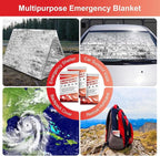 9 Pack Emergency Blankets, Outdoor Survival Emergency Insulated Gear, Mylar Thermal Space Insulated Blanket, Perfect for Camping, Hiking, Running, Marathon, Wilderness Rescue or First Aid