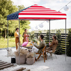 Tangkula 6.6x6.6 Ft Pop Up Canopy, 1 Person Instant Setup Canopy Tent with Center Lock, UPF 50+ Sun Protection, 8 Stakes, 4 Ropes, Portable Outdoor Canopy with Carrying Bag for Camp, Beach, Patio