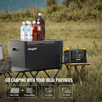 BougeRV 12 Volt Refrigerator 12V Car Fridge 23 Quart Portable Freezer Compressor Cooler 12/24V DC 110~240V AC for Truck Van RV SUV Boat Travel Camping Road Trips Tailgating -8℉~50℉ (Black)